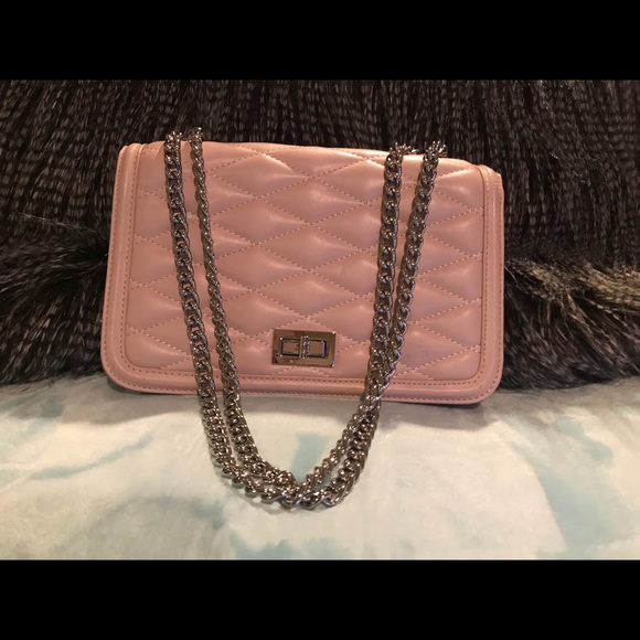 Express purse.Silver hardware .nude w/ pink tones - Picture 7 of 8